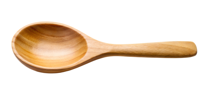 wooden spoon on transparent background