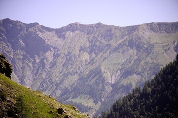 mountain landscape with blue sky