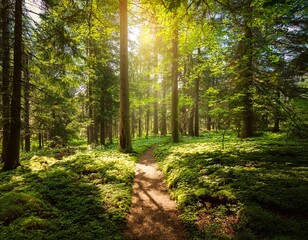 Fototapeta premium summer forest path