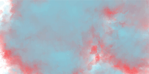 Watercolor splendor a delicate composition of sky blue and crimson hues creating an impressionistic painting that evokes peace and tranquility