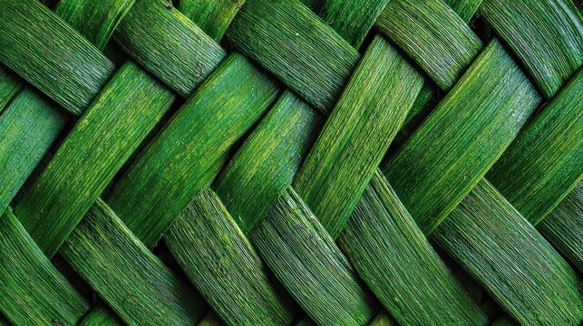 Close-up woven green pattern