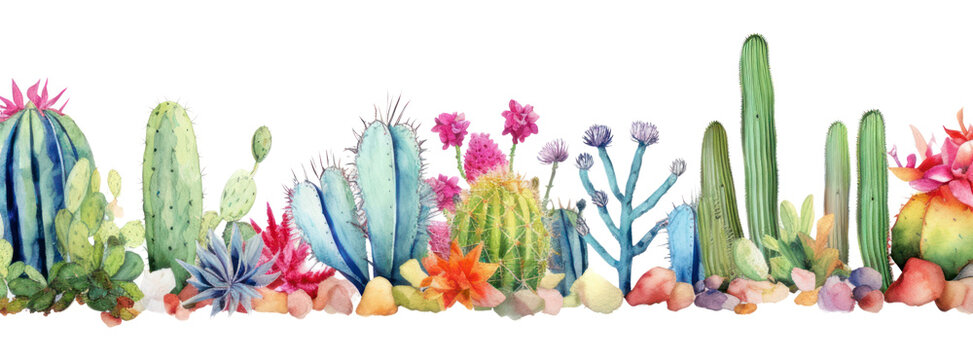 PNG Cactus boarder plant white background creativity.
