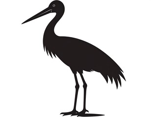 Obraz premium Silhouette of a stork