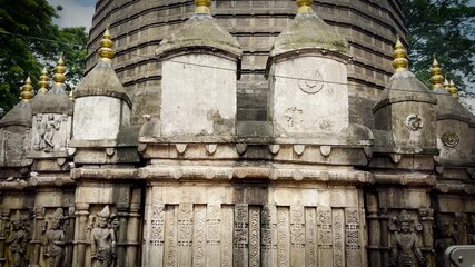Kamakhya temple of Guwahati Assam tilt down shot
