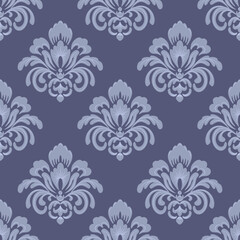 Damask seamless pattern with dark gray abstract floral, vintage design, vector illustration elegant for textile, wall paper, rug, curtains, bedding, scarf, upholstery fabric, cushion cover, Baroque   