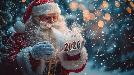 Santa Claus releasing 2026 in snowfall