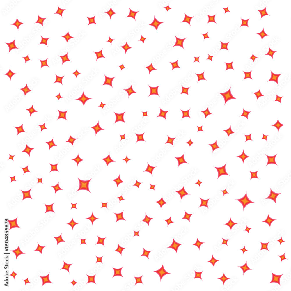 Poster radiant starfall on clear backdrop a dazzling pattern of geometric shapes for festive designs and mo