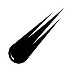 Stylized Black and White Illustration of a Shooting Star or Meteor