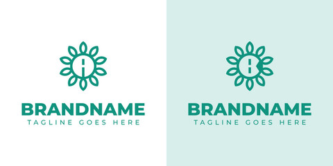 Letter A B Nature Logo Set, symbolizing growth, harmony, and sustainability