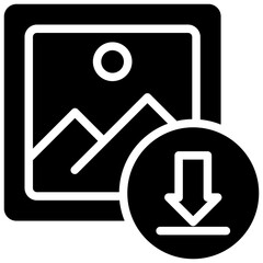 Image Download Glyph Icon