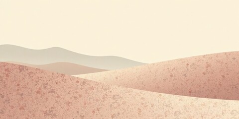 Serene Pastel Hillscape A Minimalist Composition of Rolling Undulating Terrain Under a Soft, Pale Sky