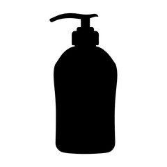 Silhouette of a Soap Dispenser Bottle, Representing Cleanliness and Hygiene