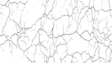 Abstract dry soil texture with black and white cracked surface. Grunge texture of vintage wall with scribbled cracked background 