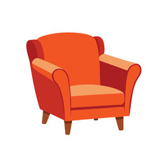 Elegant armchair silhouette vector graphic presented clearly isolated on a clean white background for versatile design use isolated on white background