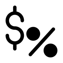 money discount solid icon	
