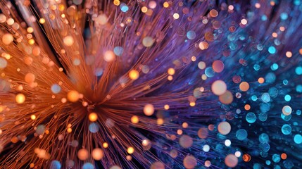 a close up of intricately designed led lights, which are densely packed, creating a mesmerizing display of colors that resemble a starburst effect