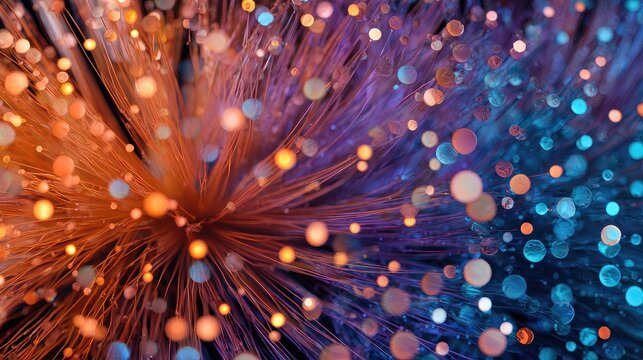 a close up of intricately designed led lights, which are densely packed, creating a mesmerizing display of colors that resemble a starburst effect