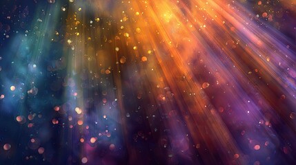 a vibrant and lively scene filled with bursts of light in various hues and intensity levels, giving an impression of dynamism and energy