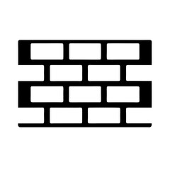 Black and white brick wall vector illustration for construction or design projects