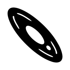 Black and white vector drawing of an abstract oval galaxy object