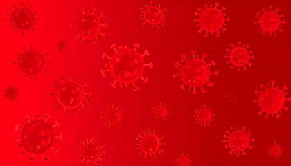 Red virus pattern background