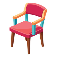 Elegant chair silhouette with a clean modern design perfect for interior decoration and furniture concepts isolated on white background