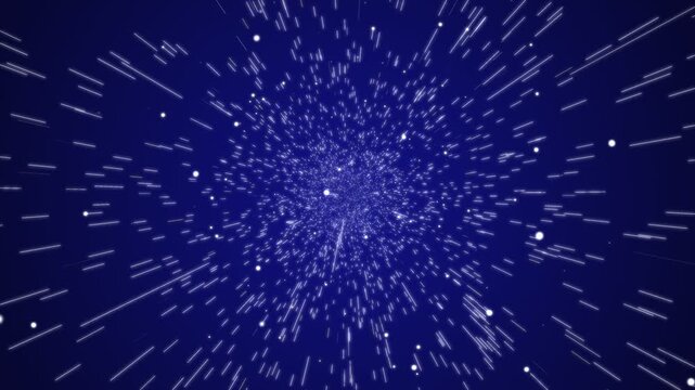 Hyperspace Jump. Flying Through the Universe Lightspeed Tunnel. Acceleration and Slowdown of Abstract Spaceship Like Star Wars Effect. Speed of Light Concept 4k. - Powered by Adobe
