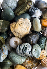 Close up of Small Stones in Various Colors