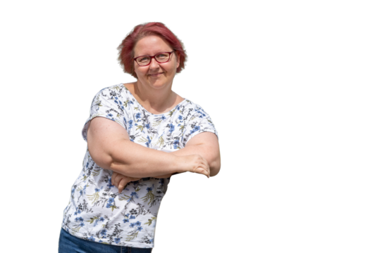 Woman with Red Hair in PNG