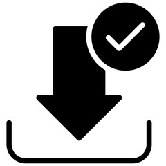 Clear Download Glyph Icon