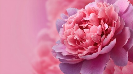 Naklejka premium Pink peony flower background
