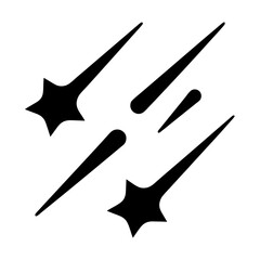 Abstract Black Arrows or Meteorite Streaks on White Background Simple Design