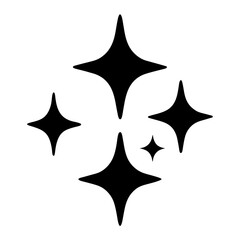 Four Sharp Star Shapes Arranged in a Diamond Pattern on White