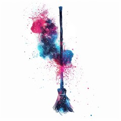 Abstract magical broom