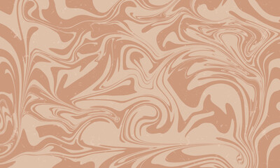 Retro Abstract Beige and Peach Liquid Marble Texture Background