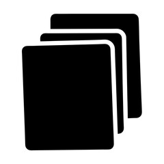 Three Overlapping Rounded Square Shapes, Representing Files, Documents, or Layers