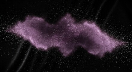 Ephemeral beauty: A captivating burst of lavender dust in an ethereal cosmic dance