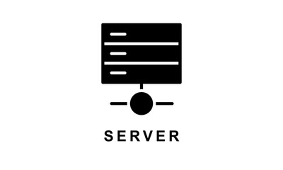 Server Vector Icon Isolated On White Background
