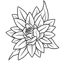 Elegant floral outline design perfect for beauty, wellness, and natural branding projects