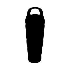 Black Sleeping Bag Silhouette for Camping and Outdoor Adventures in Nature