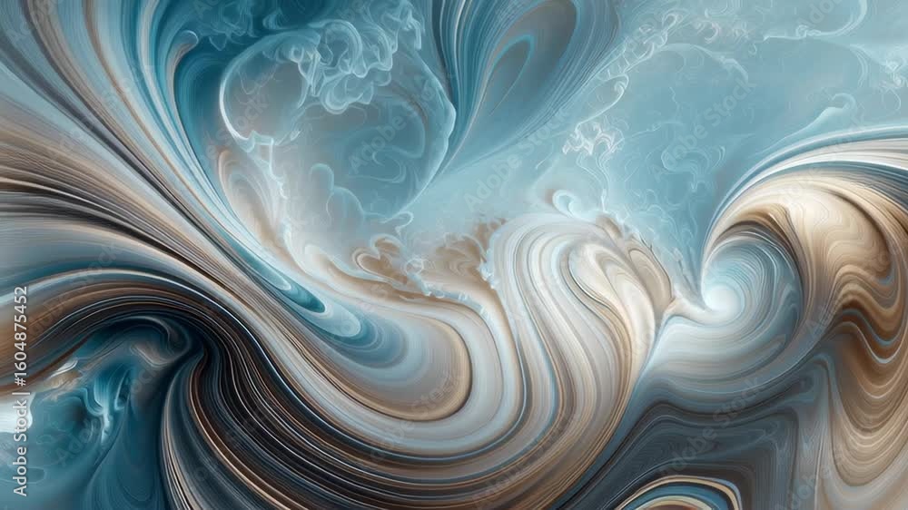 Aufkleber elegant abstract digital art with fluid lines and soft gradients