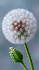 Dandelion Seed Head and Bud