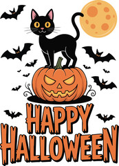 Obraz premium Happy Halloween – Time to Get Batty