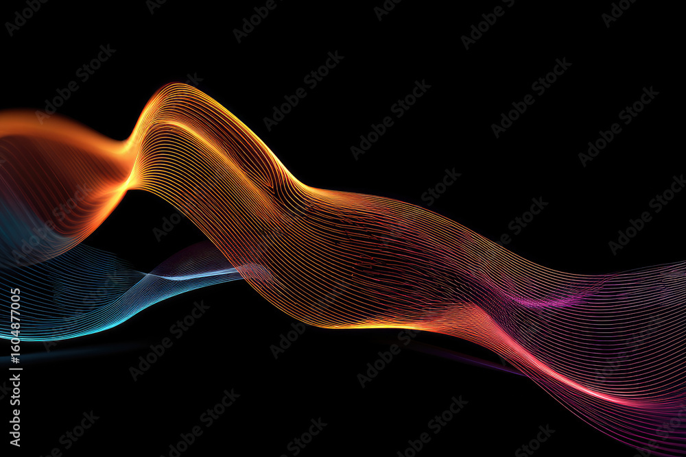 Poster modern abstract background. abstract wave element for design. wave with lines created using blend to