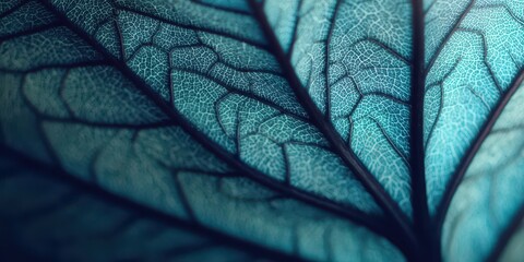 Close-up view of intricate leaf veins.