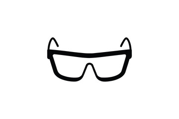 Bold Framed Eyeglasses with Thick Rims and Curved Temples in a Simple Black and White Silhouette Style silhouette stylish