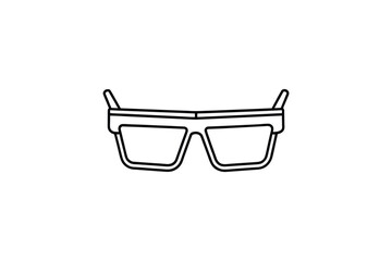 Stylish Retro Sunglasses with Bold Frames and Distinctive Design Presented as a Clean Modern Silhouette This image showcases pair