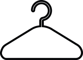 Clothes Hanger outline Vector Icon on white background