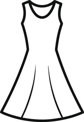 Dress Outline Icon on a white background