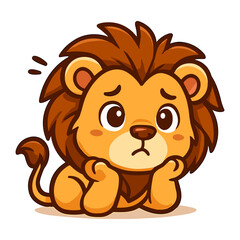 cartoon cute lion illustrations mascot